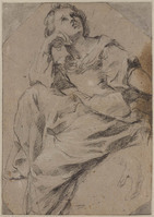 F 032
<br/>
Zittende vrouw, naar links
<br/>
<em>Lanfranco, Giovanni (1582-1647)</em>